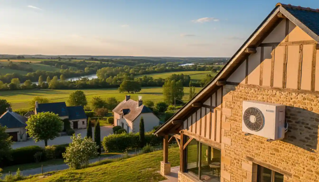Maison moderne équipée d'une pompe à chaleur en Indre-et-Loire